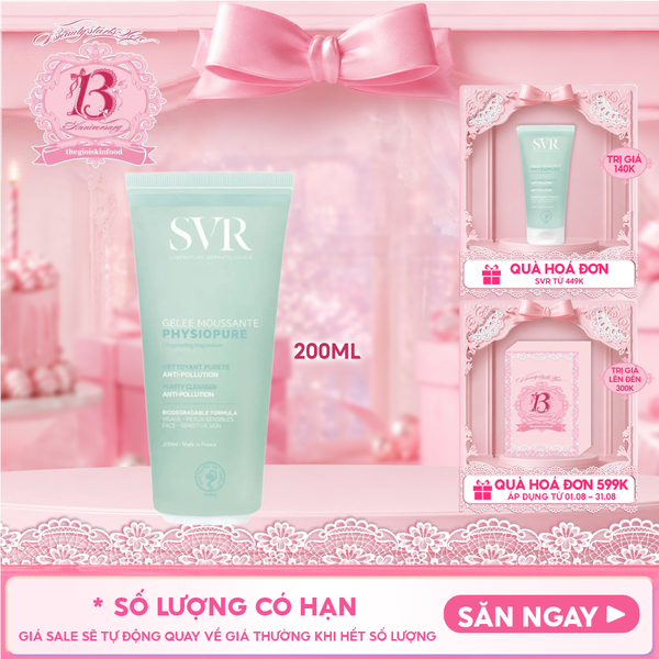  Sữa Rửa Mặt SVR Dạng Gel Dành Cho Da Nhạy Cảm Physiopure Gelée Moussante 