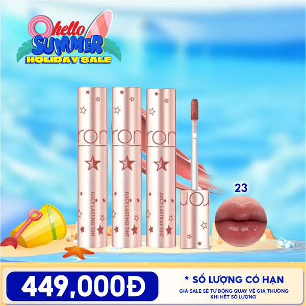  [PACK TIẾT KIỆM 60%] 3 Son Tint Lì Romand Juicy Lasting Tint Starry Edition 5.5g 23 Nucadamia 