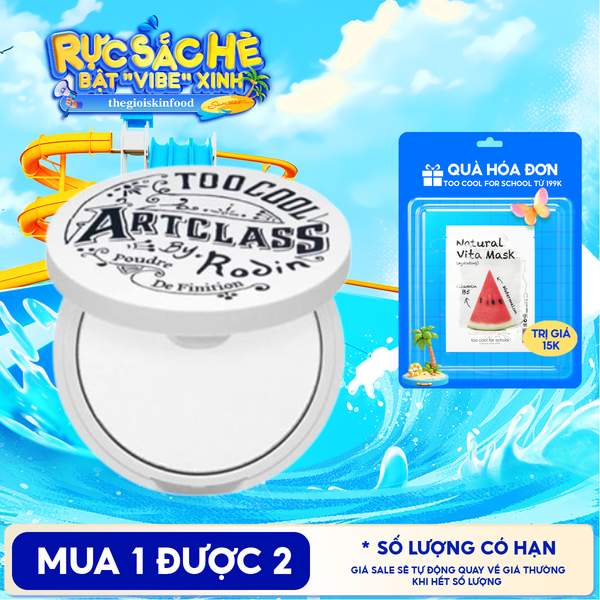  Phấn Phủ Too Cool For School Dạng Nén Kiềm Dầu Artclass By Rodin Finish Setting Pact 4g 