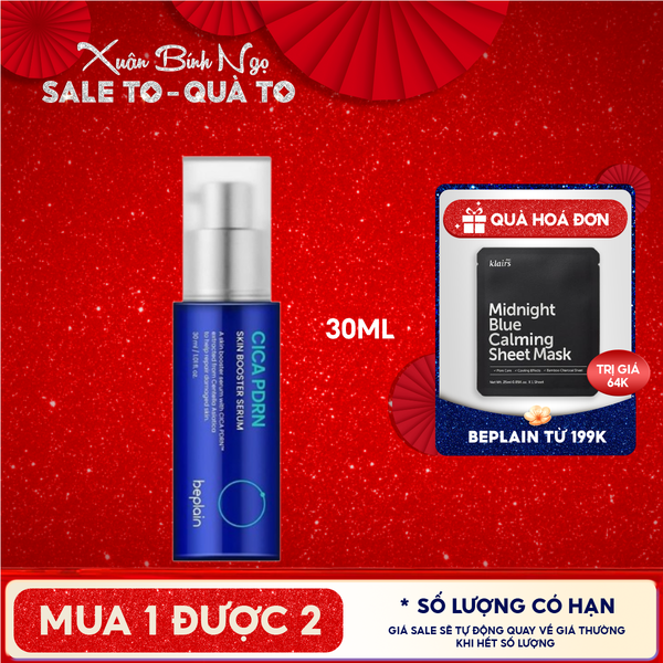  Serum Beplain Tinh Chất Dưỡng Chiết Xuất Rau Má, Hỗ Trợ Phục Hồi Da Cica PDRN Skin Booster 30ml 