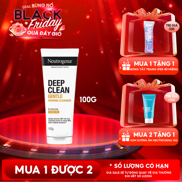  Sữa Rửa Mặt Neutrogena Làm Sạch Sâu Và Kiểm Soát Nhờn Deep Clean Foaming Cleanser 