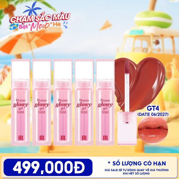  [PACK TIẾT KIỆM 26%] 5 Son Bóng Pha Lê Merzy Căng Mọng, Bền Màu Bisous Glowy Gel Tint 