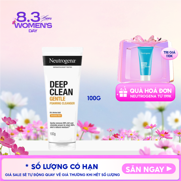  Sữa Rửa Mặt Neutrogena Làm Sạch Sâu Và Kiểm Soát Nhờn Deep Clean Foaming Cleanser 