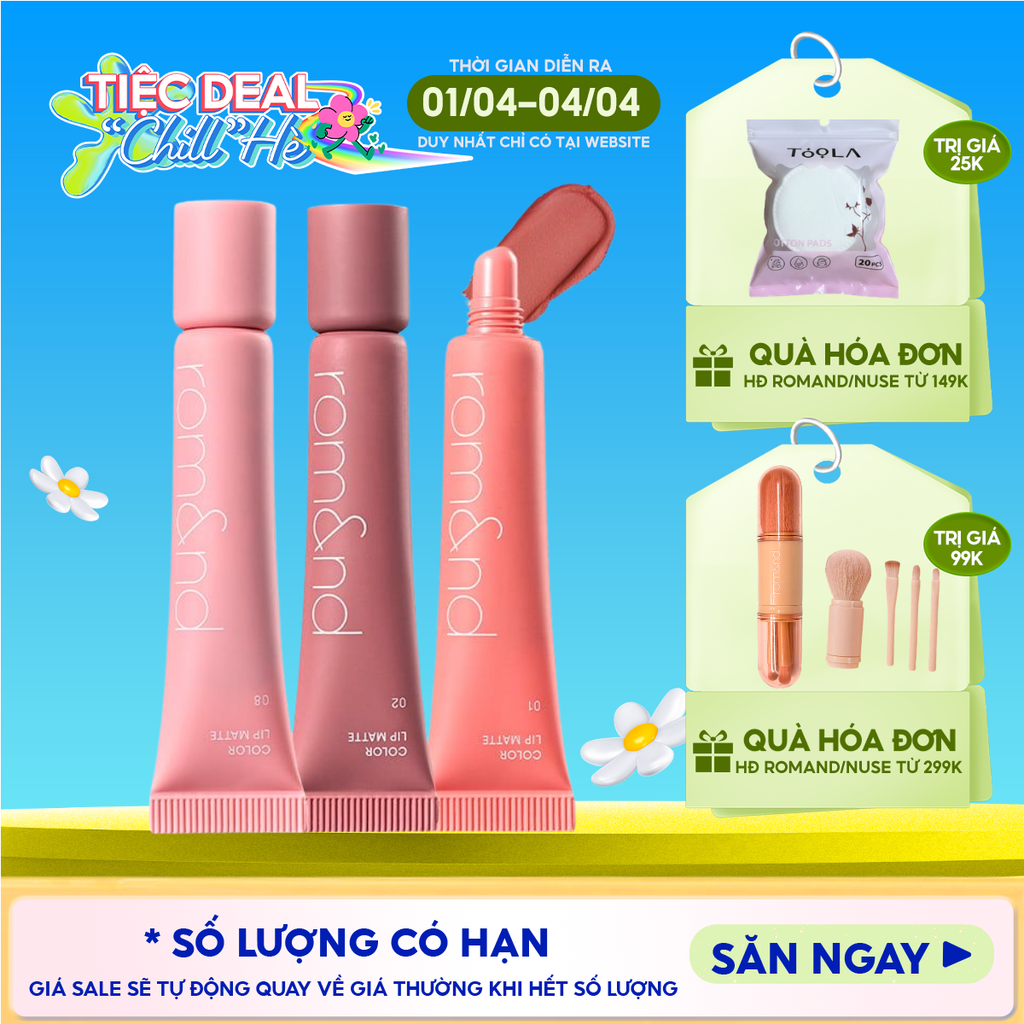 Son Bùn Romand Kiêm Má Hồng Mịn Lì Color Lip Matte 8g