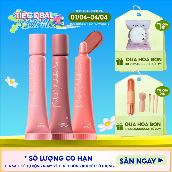  Son Bùn Romand Kiêm Má Hồng Mịn Lì Color Lip Matte 8g 