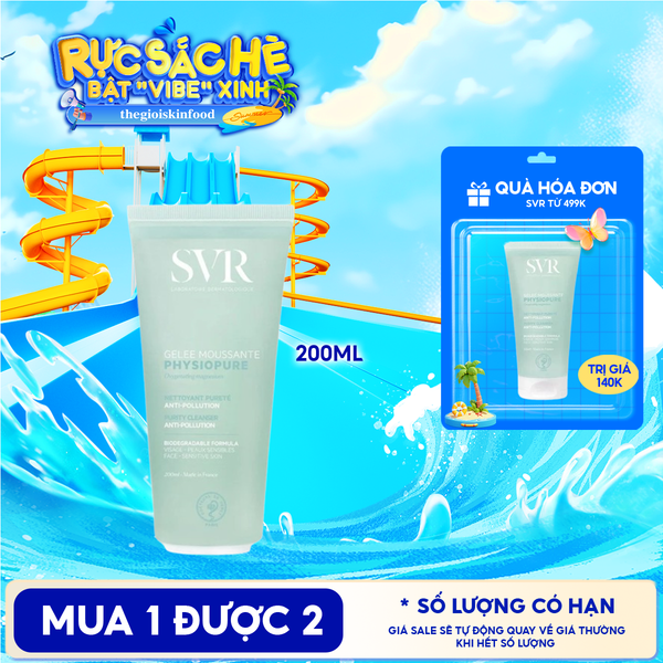  Sữa Rửa Mặt SVR Dạng Gel Dành Cho Da Nhạy Cảm Physiopure Gelée Moussante 
