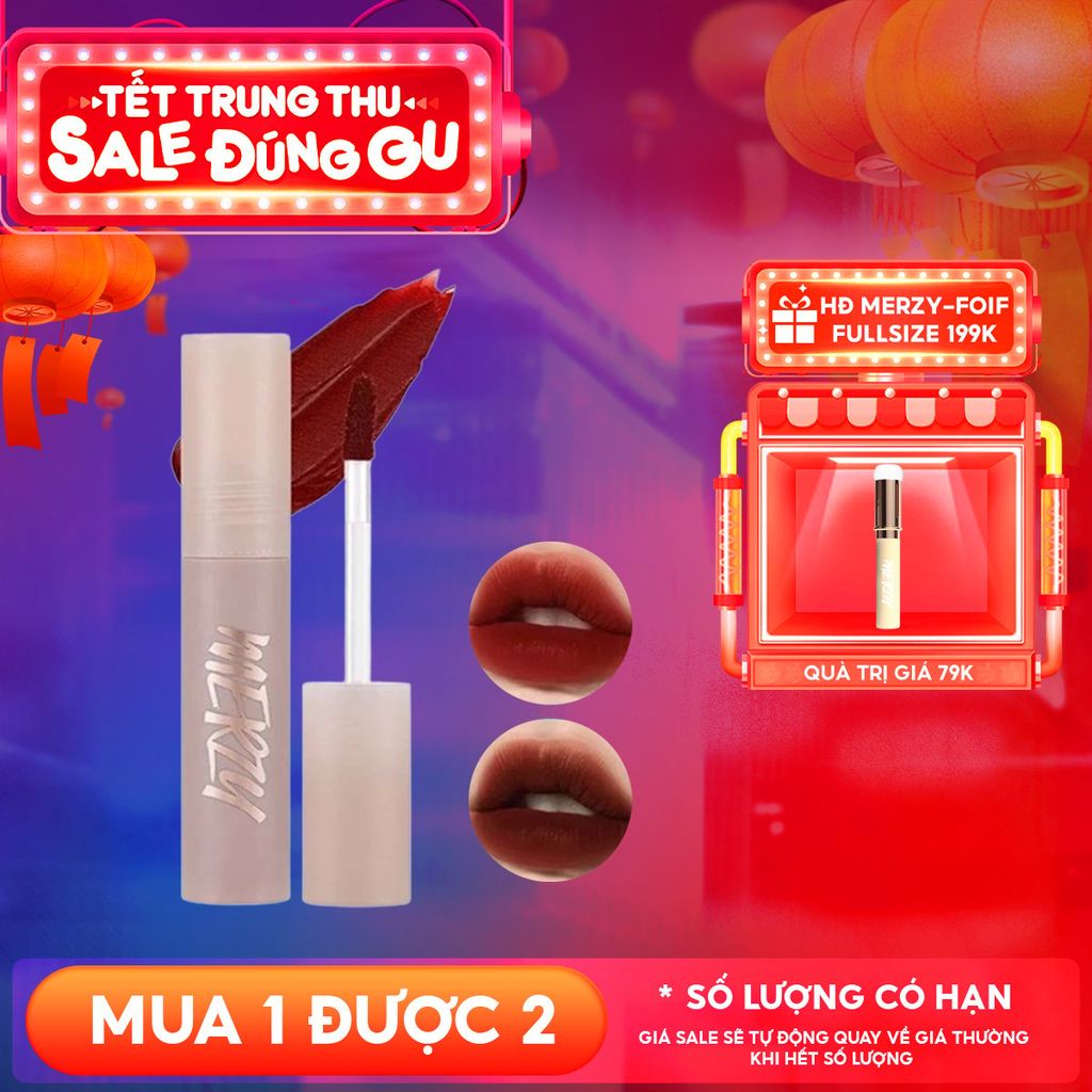 [Academia Collection] Son Kem Merzy Siêu Lì, Lâu Trôi, Lên Màu Chuẩn Academia Mellow Tint 4g