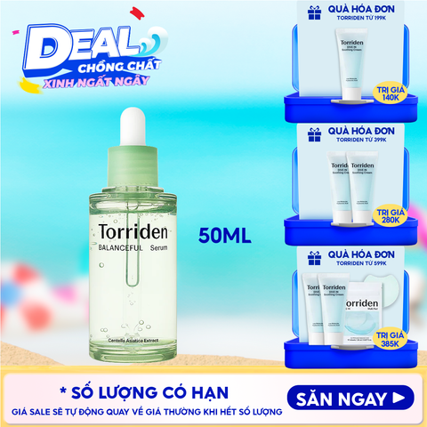 Serum Torriden Rau Má Làm Dịu Da, Hỗ Trợ Giảm Mẩn Đỏ Cho Da Torriden Balanceful Serum 50ml