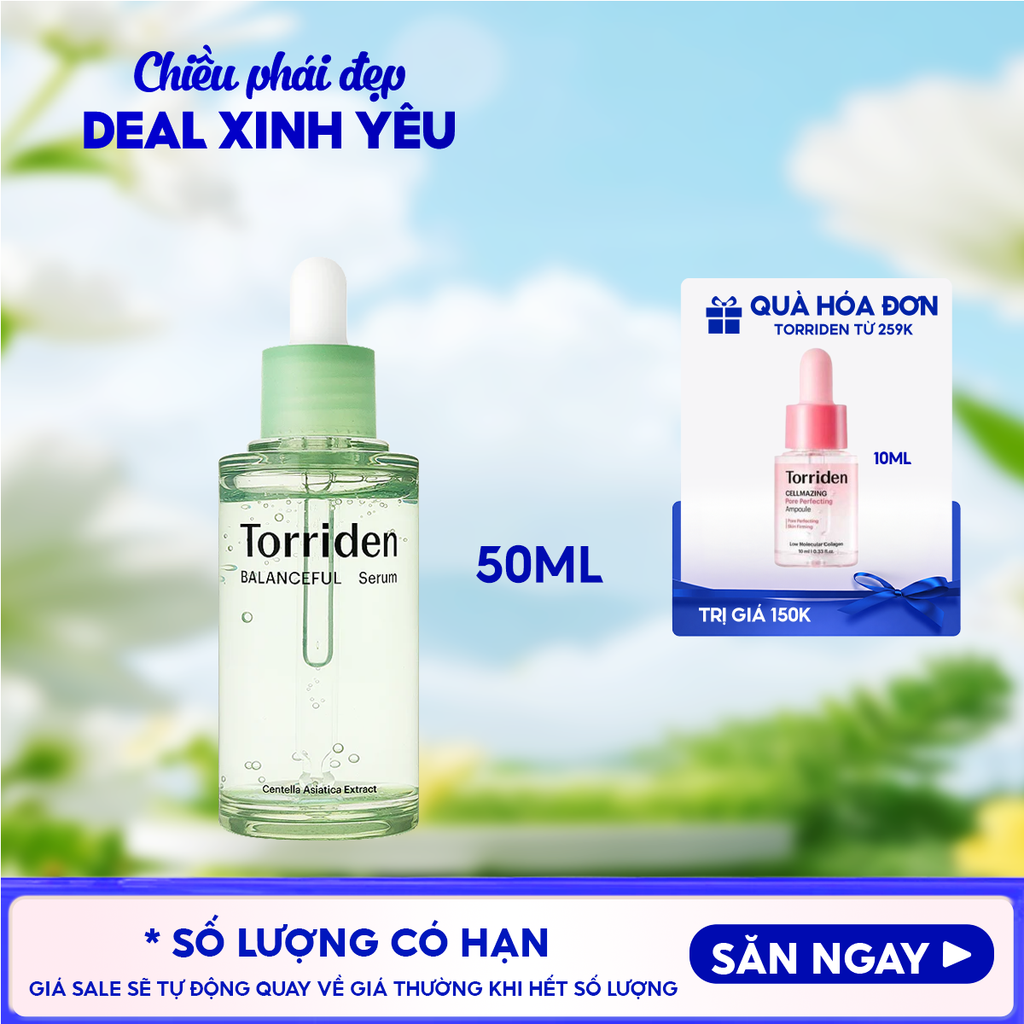 Serum Torriden Rau Má Làm Dịu Da, Hỗ Trợ Giảm Mẩn Đỏ Cho Da Torriden Balanceful Serum 50ml