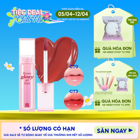 Son Bóng Pha Lê Merzy Căng Mọng, Bền Màu Bisous Glowy Gel Tint