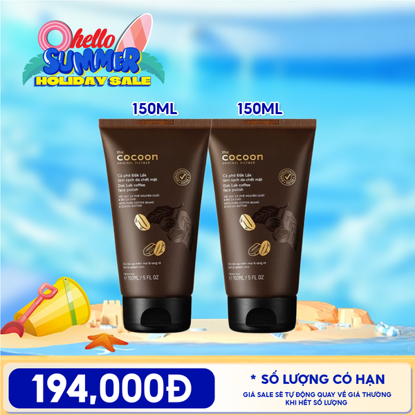  Kem Tẩy Da Chết Cocoon Chiết Xuất Cà Phê Đắk Lắk Dak Lak Coffee Face Polish 150ml 