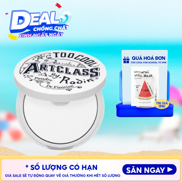  Phấn Phủ Too Cool For School Dạng Nén Kiềm Dầu Artclass By Rodin Finish Setting Pact 4g 