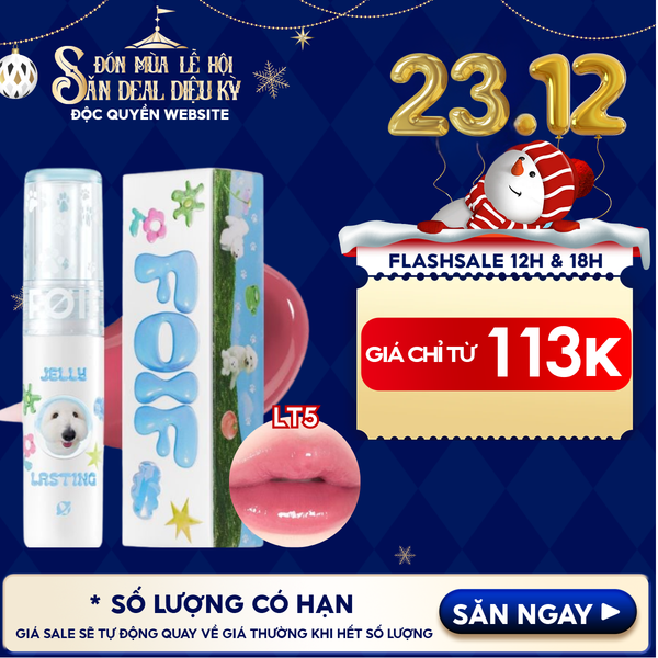  [Teddy Collection] Son Tint Bóng FOIF Thuần Chay, Ẩm Mịn, Căng Bóng Jelly Lasting Tint 3g 