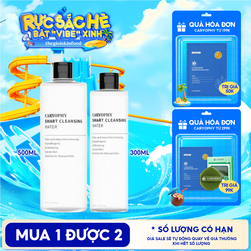 Nước Tẩy Trang Caryophy Dành Cho Da Dầu Mụn Smart Cleansing Water 500ml