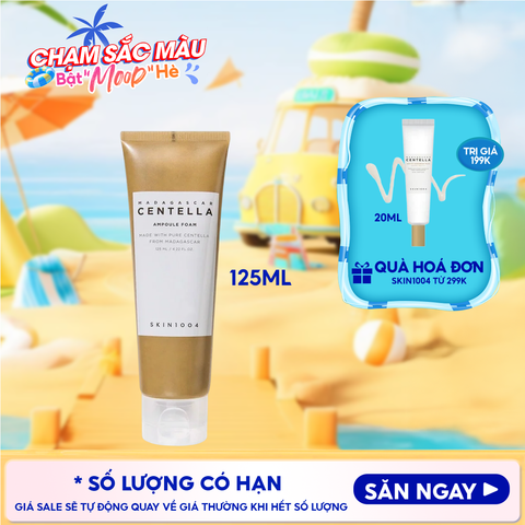 Sữa Rữa Mặt Tạo Bọt Skin1004 Làm Sạch Sâu, Dịu Nhẹ Chiết Xuất Rau Má Madagascar Centella Ampoule Foam 125ml