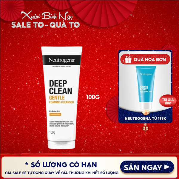  Sữa Rửa Mặt Neutrogena Làm Sạch Sâu Và Kiểm Soát Nhờn Deep Clean Foaming Cleanser 