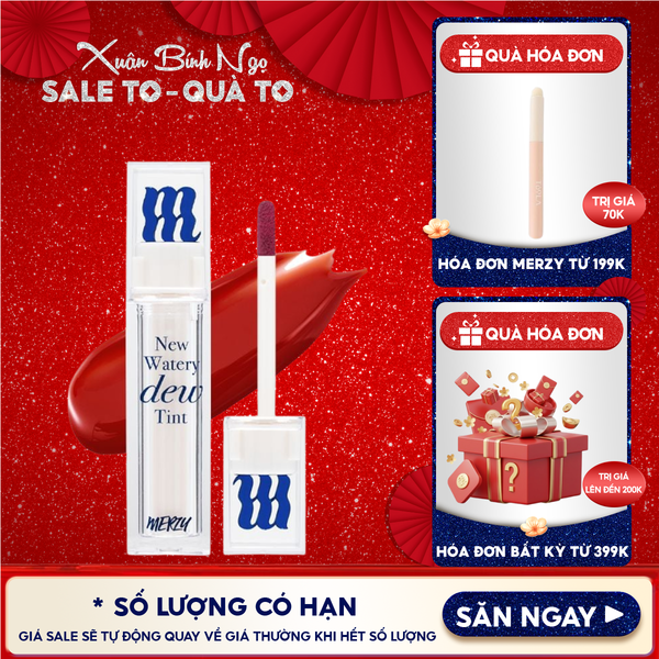  [New Dew] Son Tint Bóng Merzy Dạng Thạch, Bền Màu, Lâu Trôi Merzy New Watery Dew Tint 4g 