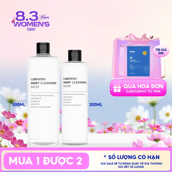  Nước Tẩy Trang Caryophy Dành Cho Da Dầu Mụn Smart Cleansing Water 