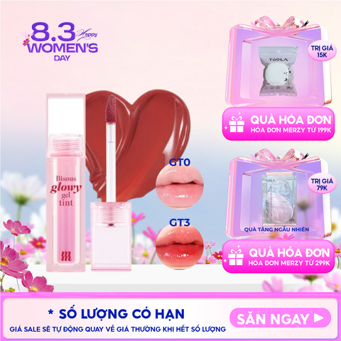 Son Bóng Pha Lê Merzy Căng Mọng, Bền Màu Bisous Glowy Gel Tint