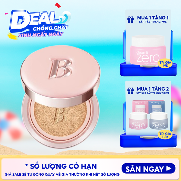  Phấn Nước Banila Co Mỏng Mịn Căng Bóng Essence Skin Pink Cushion SPF50+ PA+++ 12g 