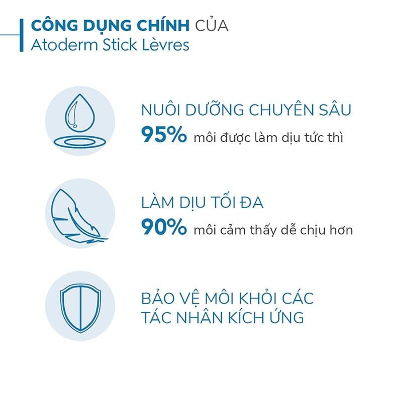 Son Dưỡng Bioderma Làm Dịu Môi Khô, Nứt Nẻ Atoderm Stick Levres 4g