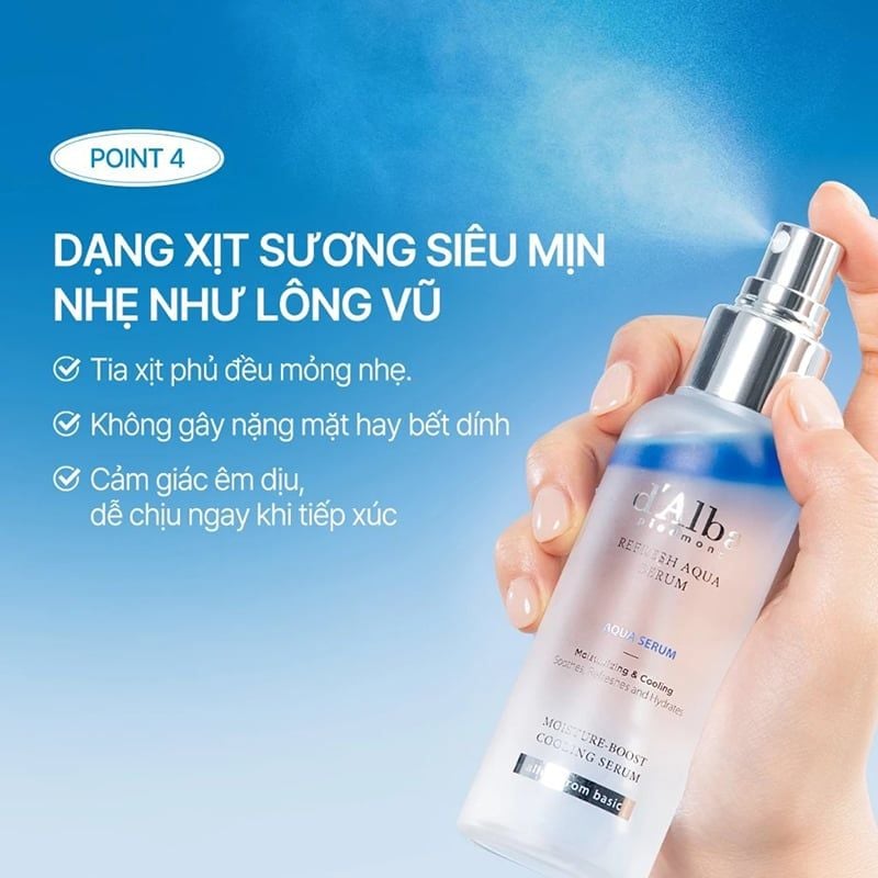 Serum Tinh Chất Dưỡng D'Alba Cấp Ẩm, Làm Dịu Da, Căng Bóng White Truffle Spray Serum 100ml
