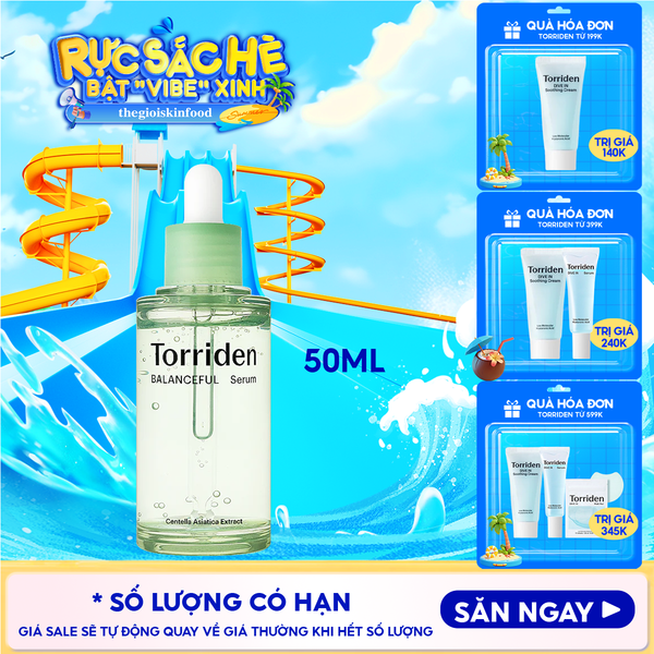 Serum Torriden Rau Má Làm Dịu Da, Hỗ Trợ Giảm Mẩn Đỏ Cho Da Torriden Balanceful Cica Serum 50ml 