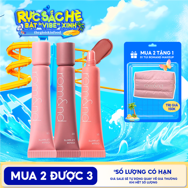  Son Bùn Romand Kiêm Má Hồng Mịn Lì Color Lip Matte 8g 