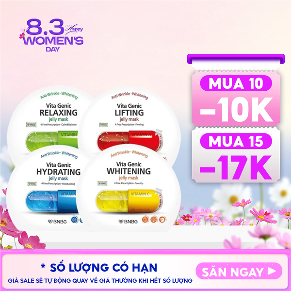  Mặt Nạ Miếng BNBG Dưỡng Ẩm, Hỗ Trợ Dưỡng Trắng, Cải Thiện Làn Da Hàn Quốc (Vitamin A, B, B3, E) 