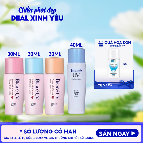  Kem Chống Nắng Dạng Sữa Bioré UV SPF50+ /PA++++ 