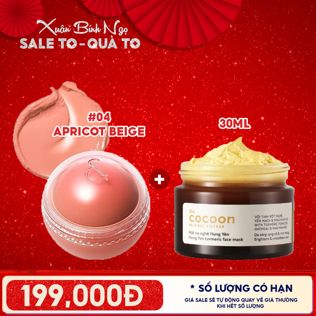 Combo 2 Sản Phẩm: Má Hồng Kem Dạng Lăn Romand Juicy Roll Cheek + Mặt Nạ Rửa Nghệ Hưng Yên Cocoon Turmeric Face Mask