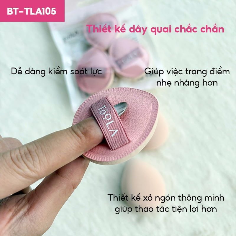 Bông Mút Trang Điểm Tán Nền Mềm Mịn TOOLA Makeup Puff