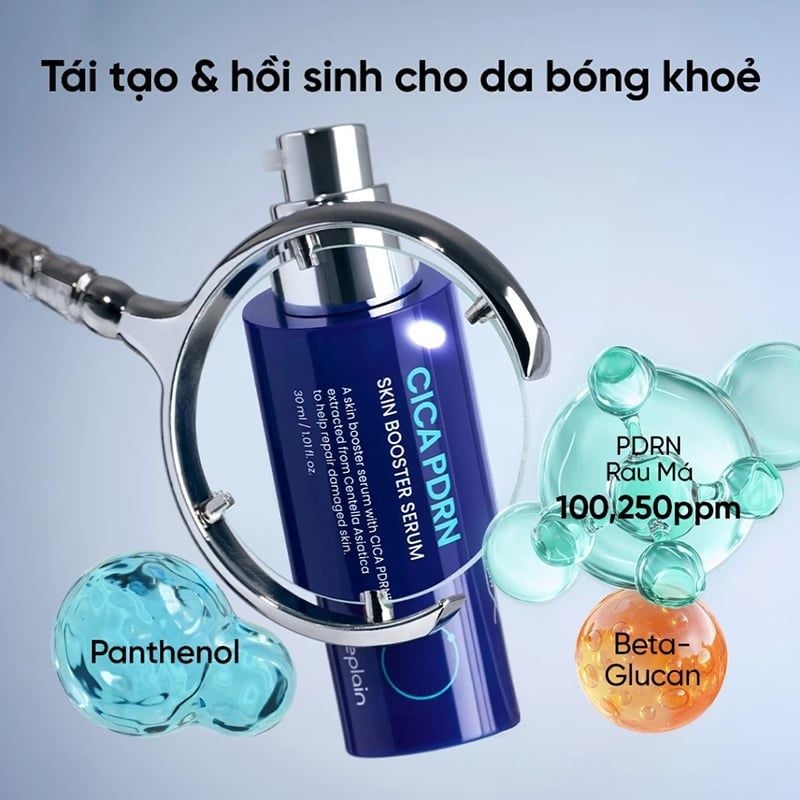 Serum Beplain Tinh Chất Dưỡng Chiết Xuất Rau Má, Hỗ Trợ Phục Hồi Da Cica PDRN Skin Booster 30ml
