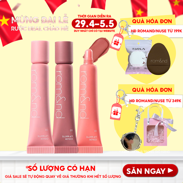  Son Bùn Romand Kiêm Má Hồng Mịn Lì Color Lip Matte 8g 