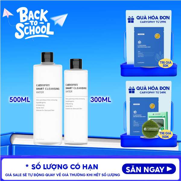  Nước Tẩy Trang Caryophy Dành Cho Da Dầu Mụn Smart Cleansing Water 500ml 