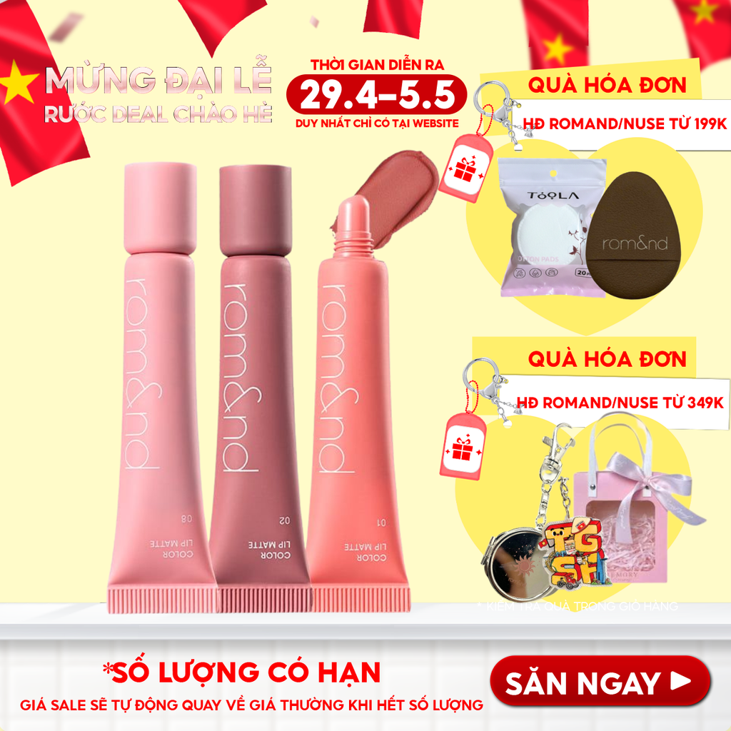 Son Bùn Romand Kiêm Má Hồng Mịn Lì Color Lip Matte 8g