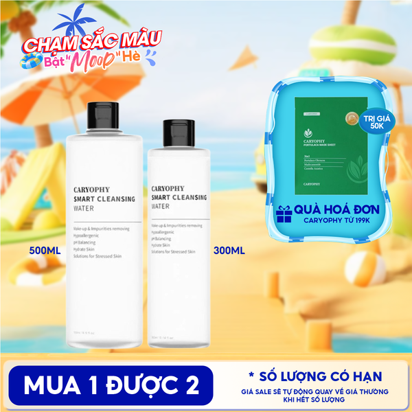  Nước Tẩy Trang Caryophy Dành Cho Da Dầu Mụn Smart Cleansing Water 500ml 