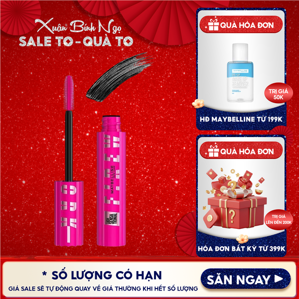  Mascara Maybelline Chuốt Mi Cong Dài, Tỏa Mi 360 Độ Mascara Firework Lash Sensational Waterproof 8.75ml 