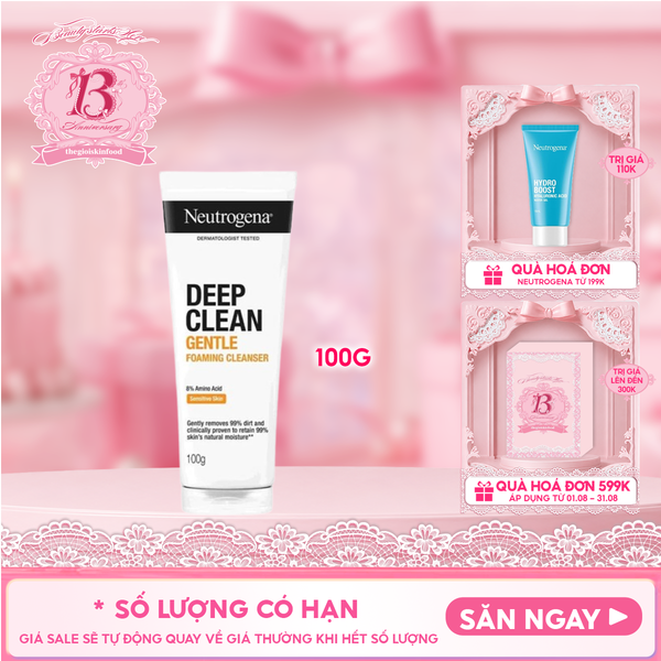  Sữa Rửa Mặt Neutrogena Làm Sạch Sâu Và Kiểm Soát Nhờn Deep Clean Foaming Cleanser 