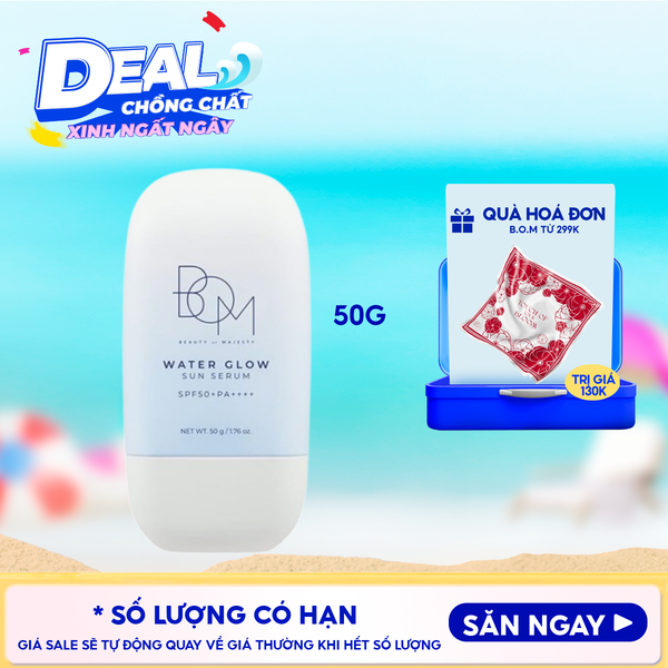  Serum Chống Nắng B.O.M Dưỡng Ẩm Water Glow Sun Serum SPF50+PA++++ 50g 
