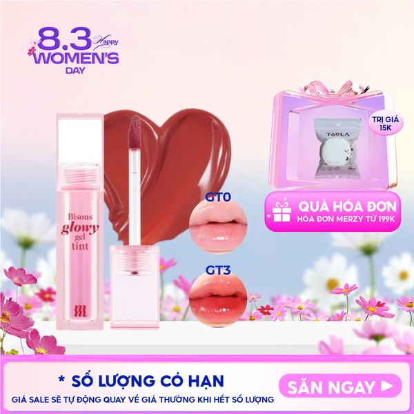 Son Bóng Pha Lê Merzy Căng Mọng, Bền Màu Bisous Glowy Gel Tint 