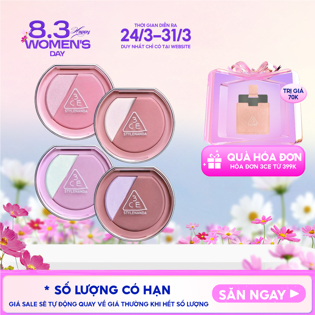 Phấn Má Hồng Bắt Sáng 3CE Blushlighter 9g