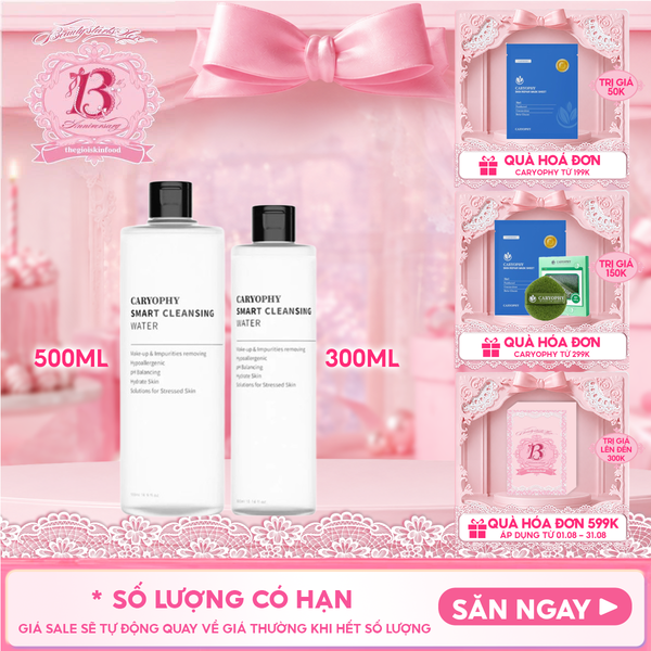  Nước Tẩy Trang Caryophy Dành Cho Da Dầu Mụn Smart Cleansing Water 500ml 