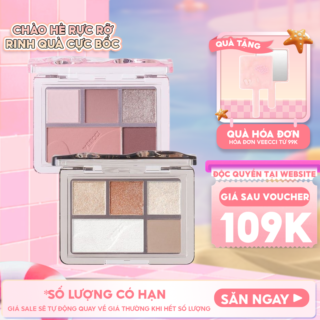 Bảng Phấn Mắt 5 Ô Màu VEECCI Fantasy Dream 5-Color Eyeshadow Palette 5.2g