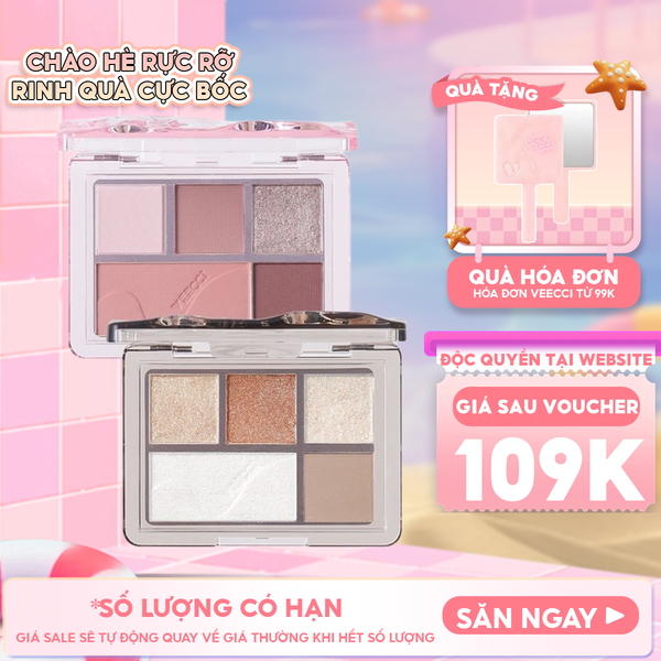  Bảng Phấn Mắt 5 Ô Màu VEECCI Fantasy Dream 5-Color Eyeshadow Palette 5.2g 