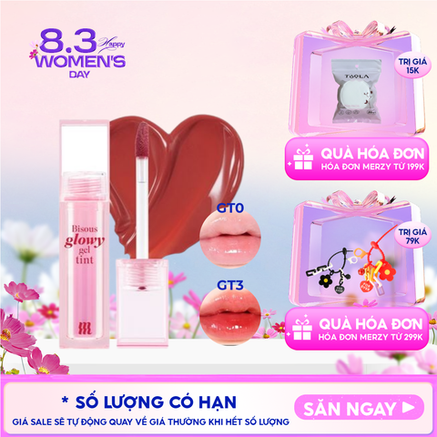 Son Bóng Pha Lê Merzy Căng Mọng, Bền Màu Bisous Glowy Gel Tint