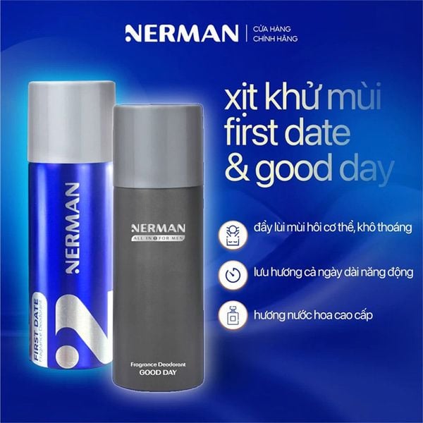  Xịt Khử Mùi Hương Nước Hoa Nerman Fragrance Deodorant 100ml 