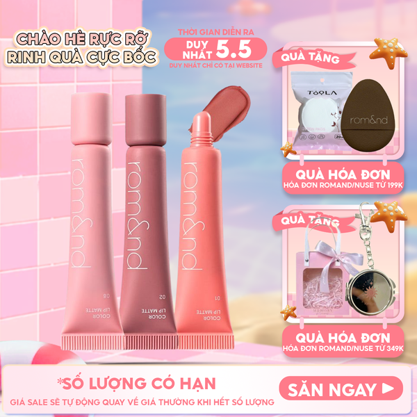  Son Bùn Romand Kiêm Má Hồng Mịn Lì Color Lip Matte 8g 