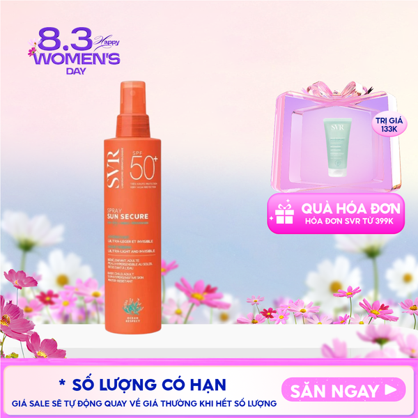  Kem Chống Nắng SVR Dạng Xịt Sun Secure Spray SPF50+ 200ml 