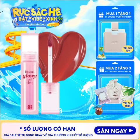 Son Bóng Pha Lê Merzy Căng Mọng, Bền Màu Bisous Glowy Gel Tint